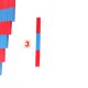 مونته سوری-میله های عددی بزرگ درجه 1 آبی و قرمز